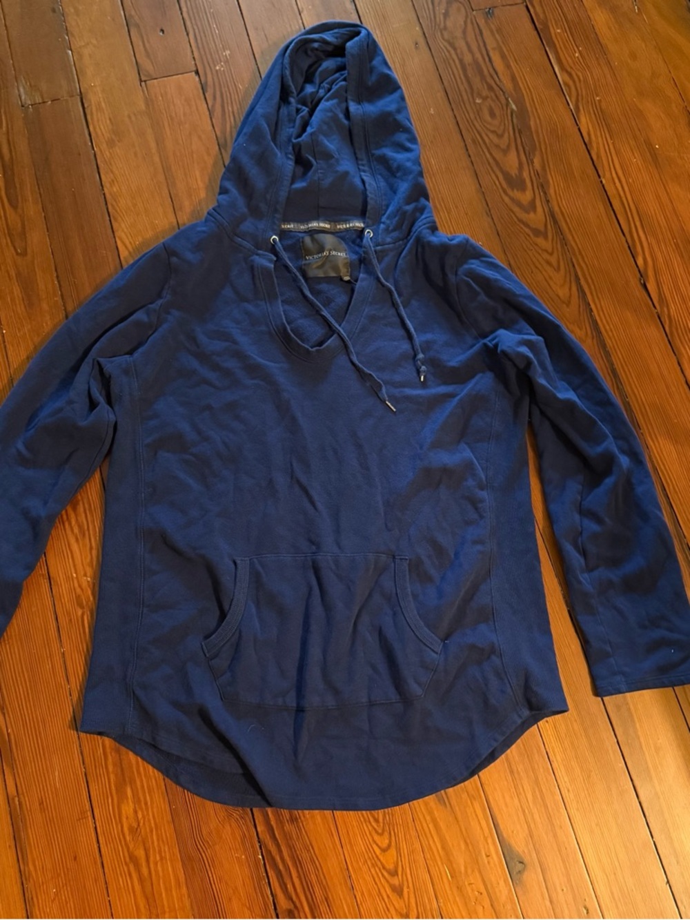 Victoria's Secret Deep V-Neck Blue Hoodie